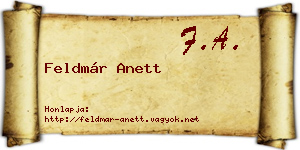 Feldmár Anett névjegykártya